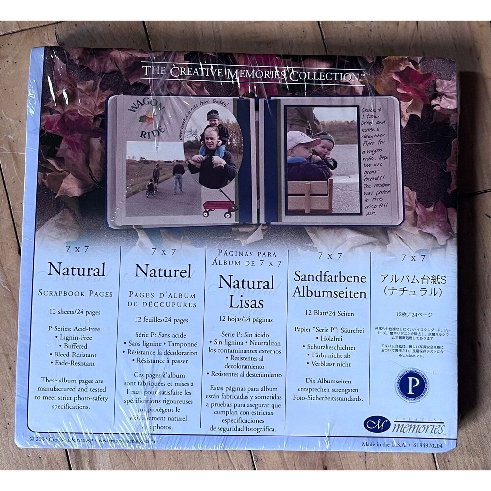 NEW Sealed 2004 7x7 Creative Memories Scrapbook 12 Page Natural